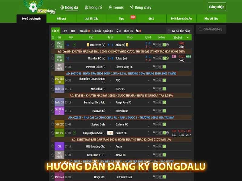 Bongdalu 176 Hướng dẫn chi tiết cách đăng ký tài khoản Bongdalu